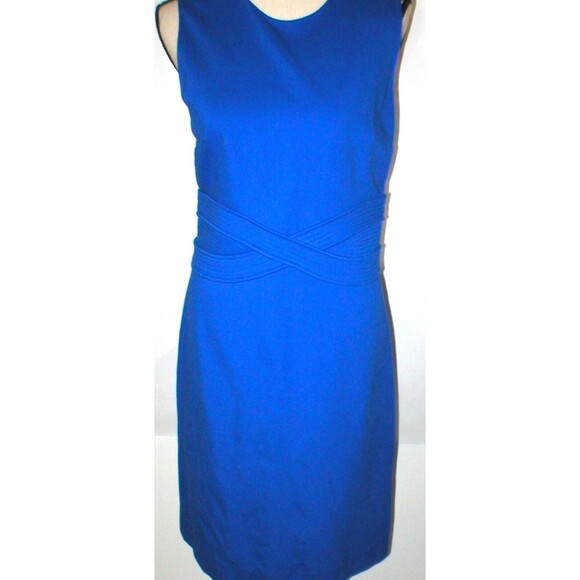 New Womens 10 NWT Designer Dress Evita Diane Von Furstenberg Blue Stretch Sheath - Picture 7 of 9